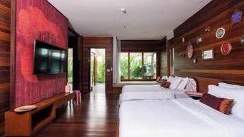 Deluxe Studio Suite, 2 Twin Beds | Individually decorated, free WiFi, bed sheets