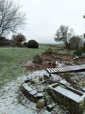 Property grounds - Historic half-timbered house from the 18th century, listed building (Hennef)