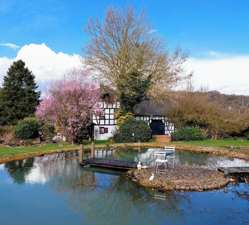 Historic half-timbered house from the 18th century, listed building