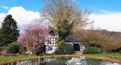 Historic half-timbered house from the 18th century, listed building