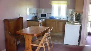 Fridge, microwave, oven, coffee/tea maker