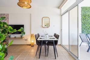 Apartment, 2 Bedrooms, Kitchen, City View | Dining - Yellow Canvas 2-BR & Balcony in Larnaca (Larnaca)