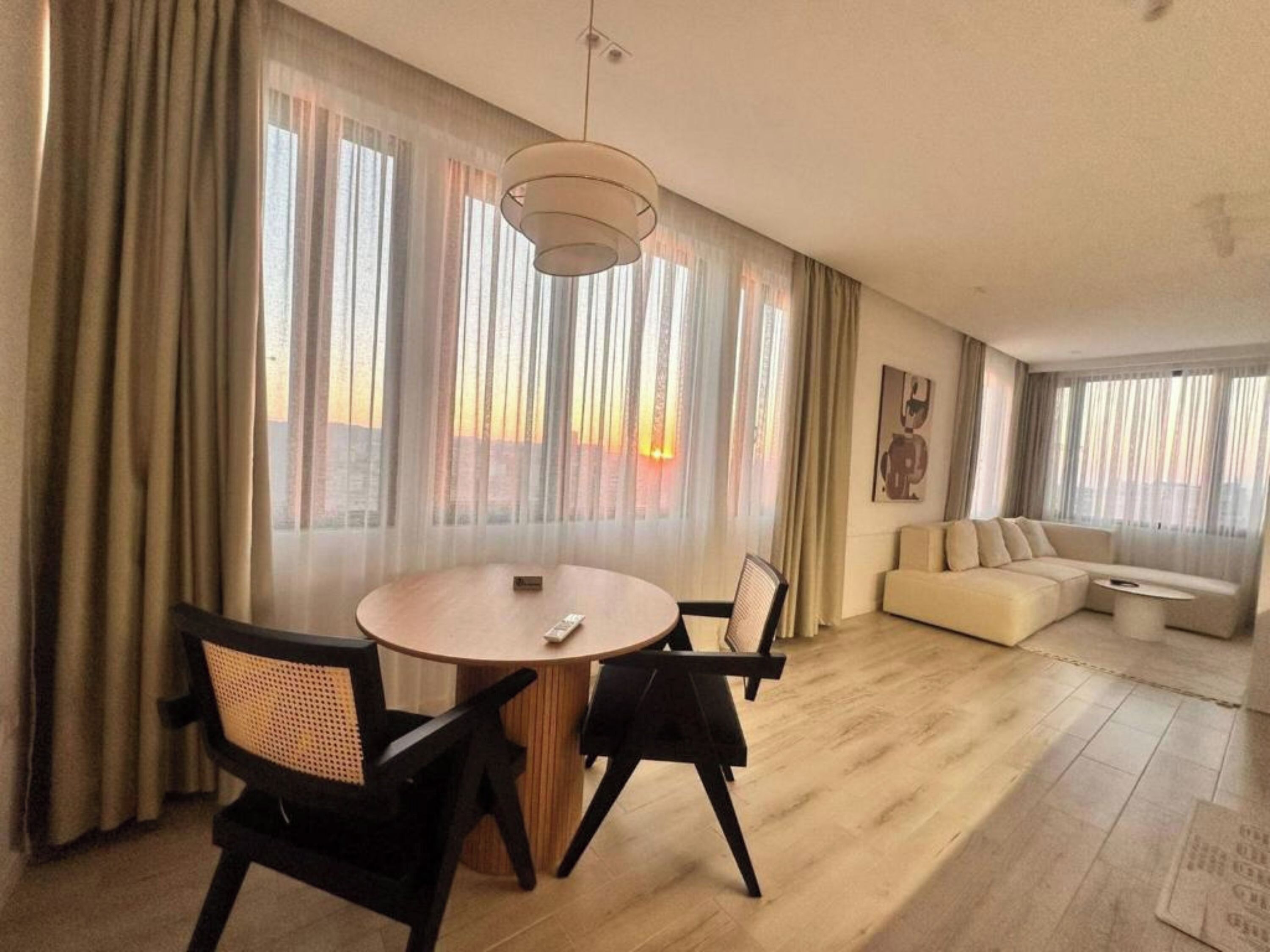 Vue sur la ville depuis l’hébergement