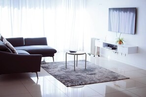 Apartment, 2 Bedrooms, Balcony | Living area - City Apartments at Freedom Plaza (Windhoek)