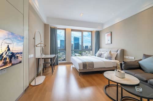 Comfort Room, 1 King Bed, Kitchen, City View | View from room