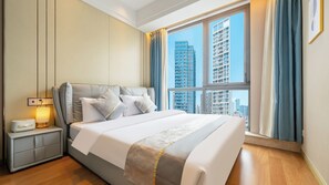 Family Apartment, 2 Bedrooms, Kitchen, City View | View from room - Youyue High-Rise Apartment - Chunxi Road (Chengdu)