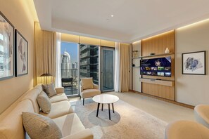 Living area - 3 Bedroom in Address Opera, Steps Away from Burj Khalifa (Dubai)