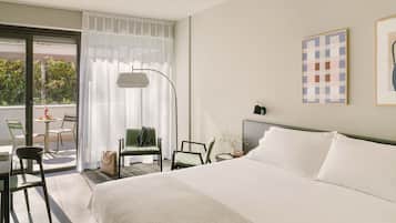 Kamar Double, balkon | Meja kerja, ruang kerja ramah laptop, Wi-Fi gratis, dan seprai linen