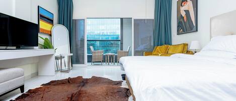 In-room safe, blackout curtains, soundproofing, iron/ironing board