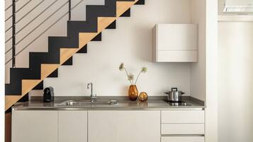 Apartment, 1 Schlafzimmer | Eigene Küche | Kühlschrank, Mikrowelle, Herdplatte, Geschirrspüler