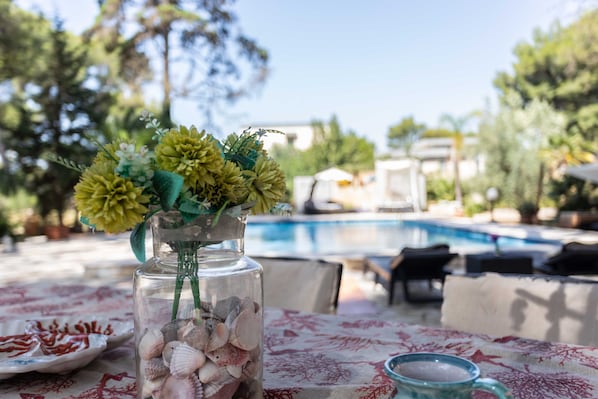 Pool - Villa 'Sole con Piscina e Sauna' with Shared Pool, Wi-Fi, and Air Conditioning (Lecce)