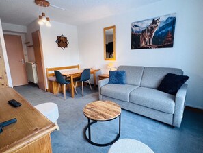 Living area - Charming studio in the heart of Les Deux Alpes for 4 people (Les Deux Alpes)