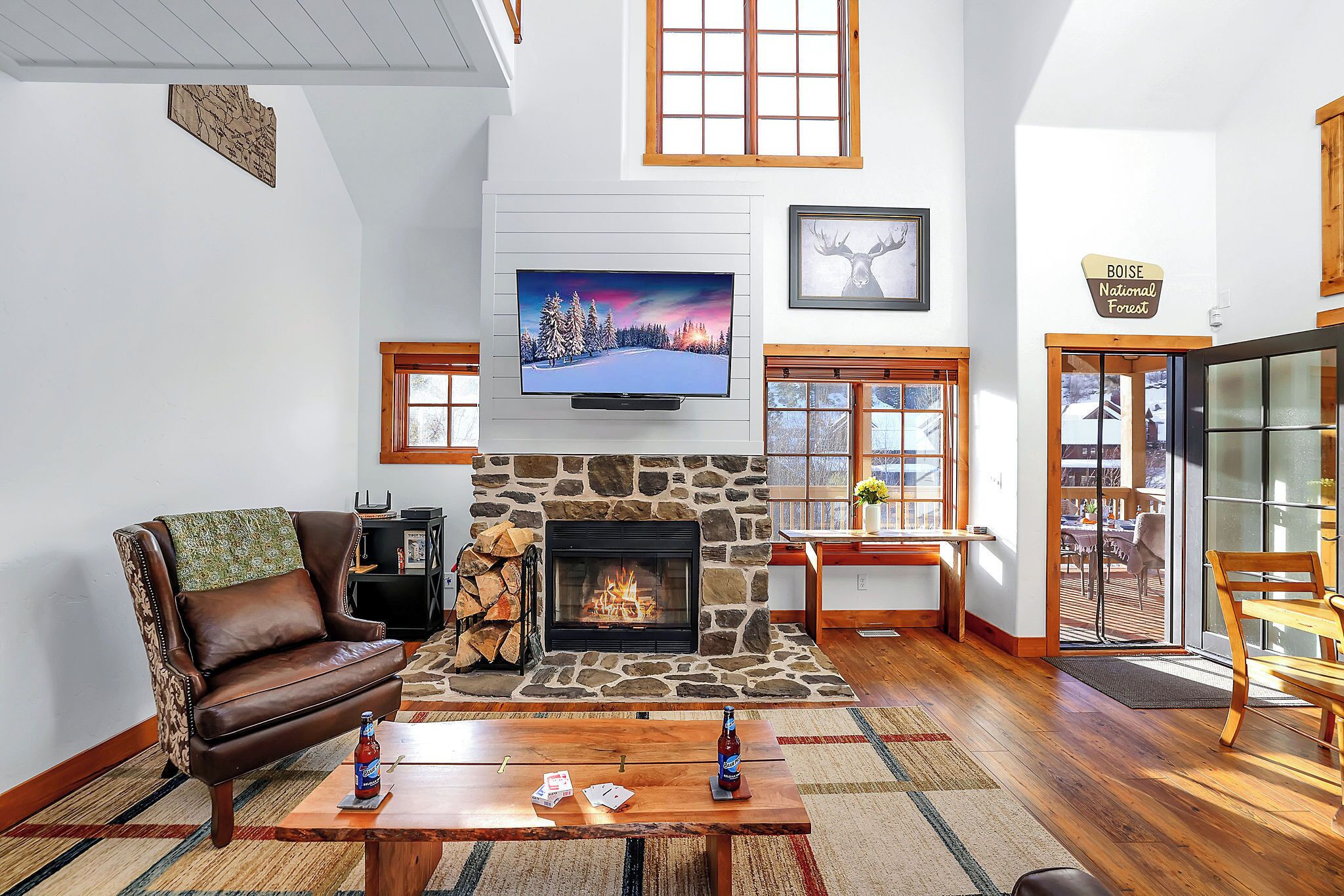 TV connectée, cheminée