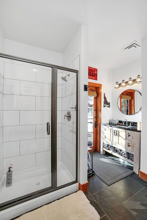 Hair dryer, towels
