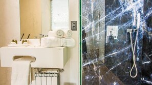 Superior Twin Room, Balcony | Bathroom | Slippers - Central Carol APARTHOTEL (Bucharest)