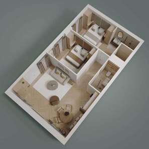 Floor plan - Superb air-conditioned apartment - Le Marais (Paris)