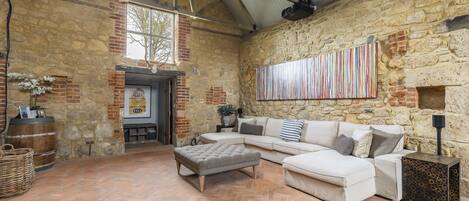 TV, fireplace, stereo, printers