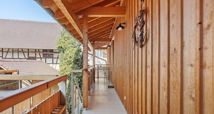 Ferienwohnung Landlust am See mit Gemeinschaftsgarten, Balkon und Wlan