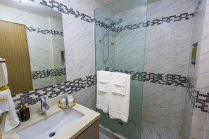 Hair dryer, towels, soap, toilet paper - Cozy 1-bedroom apartment in adorable Kingston with AC (Kingston)