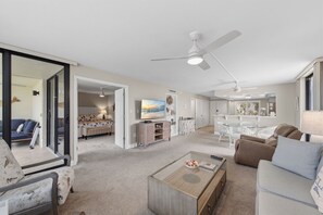 Smart TV - Sanibel 3rd-Floor Corner Retreat—Panoramic Gulf Views, Private Lanai & Direct Beach Access | Remodeled 2BR/2BA | King Suite + Twins | Sleeps 6 (Sanibel Island)