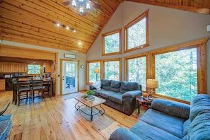 Cabin, nhiều giường, bồn tắm nước nóng, quang cảnh núi (Buck Valley Lodge) | Khu phòng khách