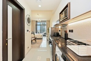 Apartment, Balcony, City View | Private kitchen - Elz by Danube (Dubai)