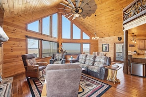House, Multiple Beds, Hot Tub, Mountain View (Majestic Mountaintop Escape) | Living area - Majestic Mountaintop Escape (Blue Ridge)