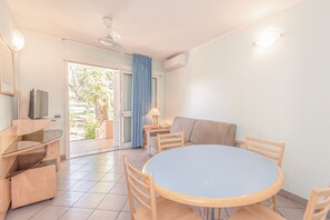 24-inch flat-screen TV with cable channels