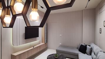 Apartamento, 2 quartos, para fumantes, sacada | Sala de estar