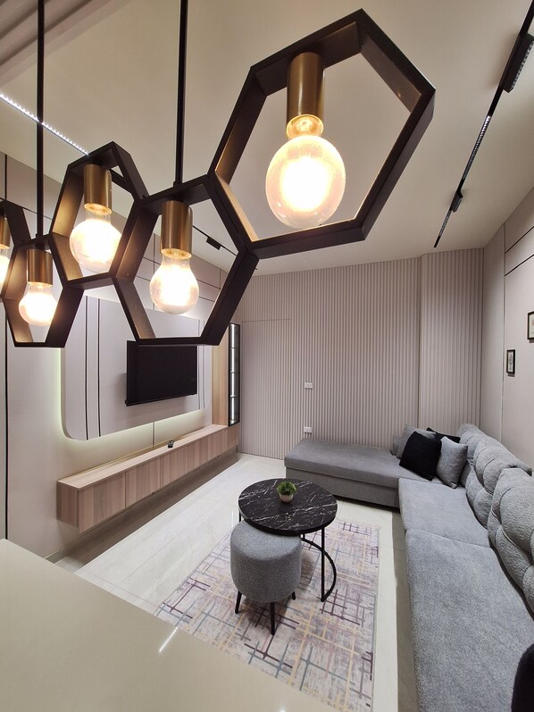 Apartamento, 2 quartos, para fumantes, sacada | Sala de estar