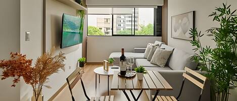 Basic Apartment | Living area | Computer monitors