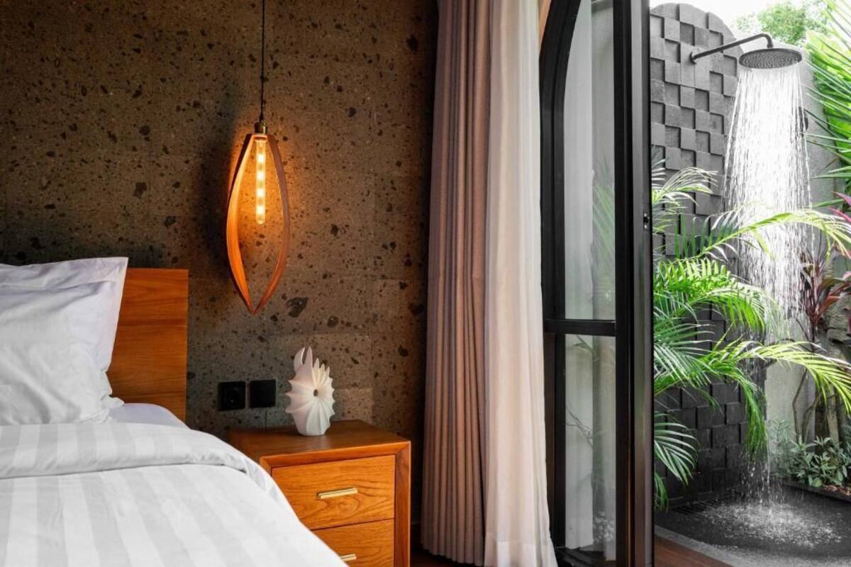 Desk, laptop workspace, blackout curtains, free WiFi