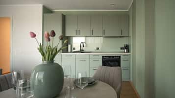 Refrigerador, horno, placa de cocina, lavavajillas