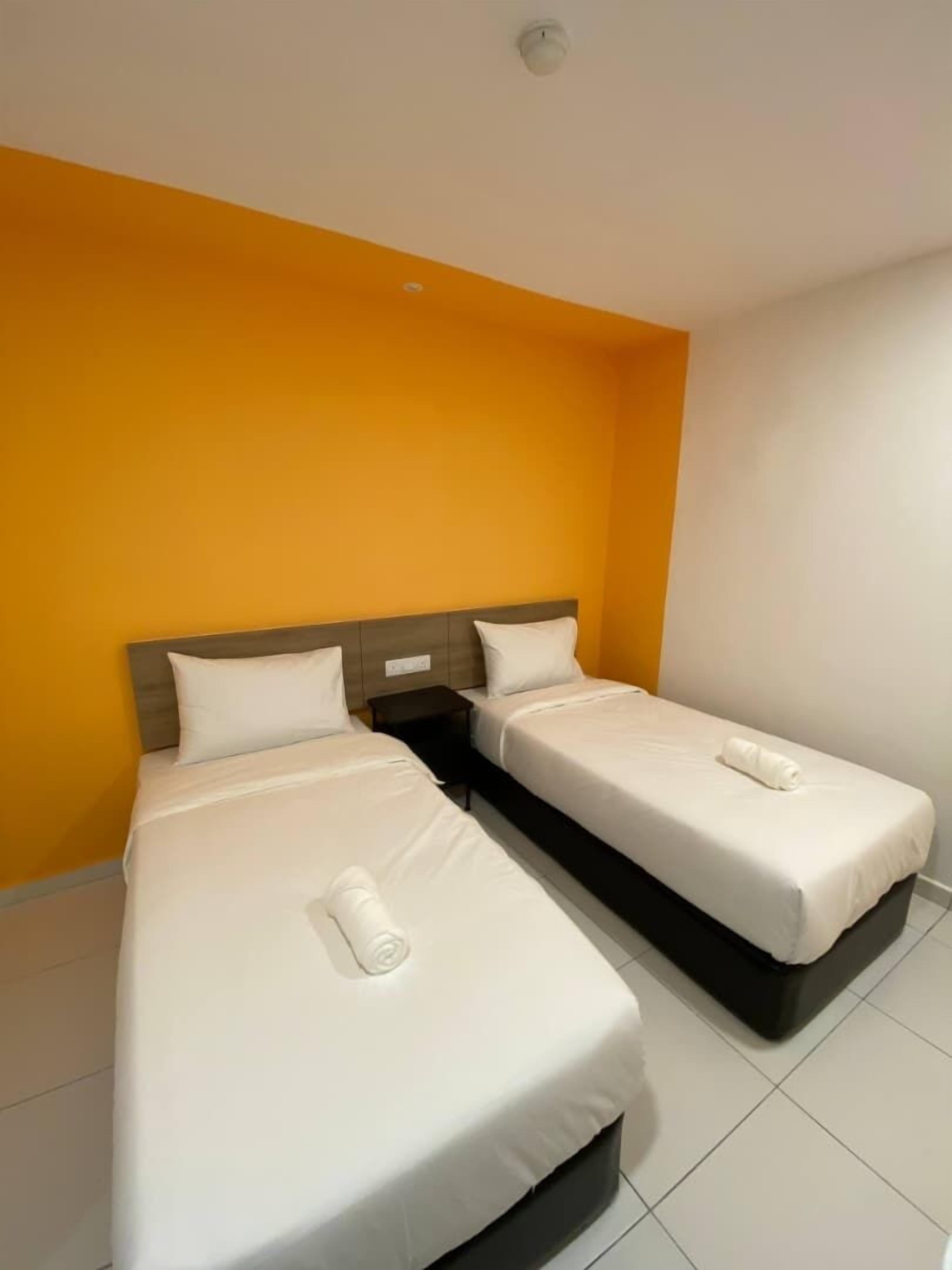 Desk, free WiFi, bed sheets
