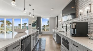 Fridge, dining tables - Landing | Stunning 1BD, Gym, Clubhouse (Daytona Beach)