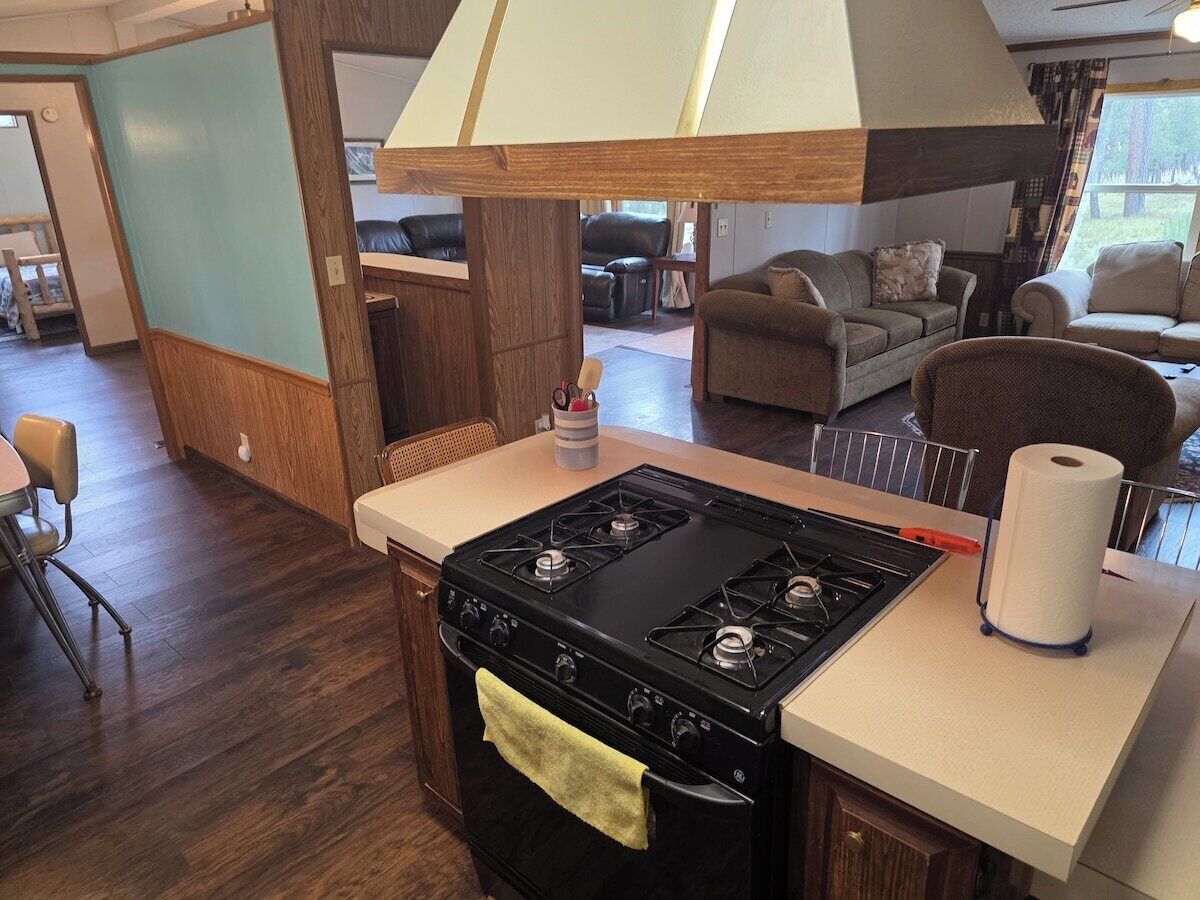 Fully stocked kitchen with all the essentials.