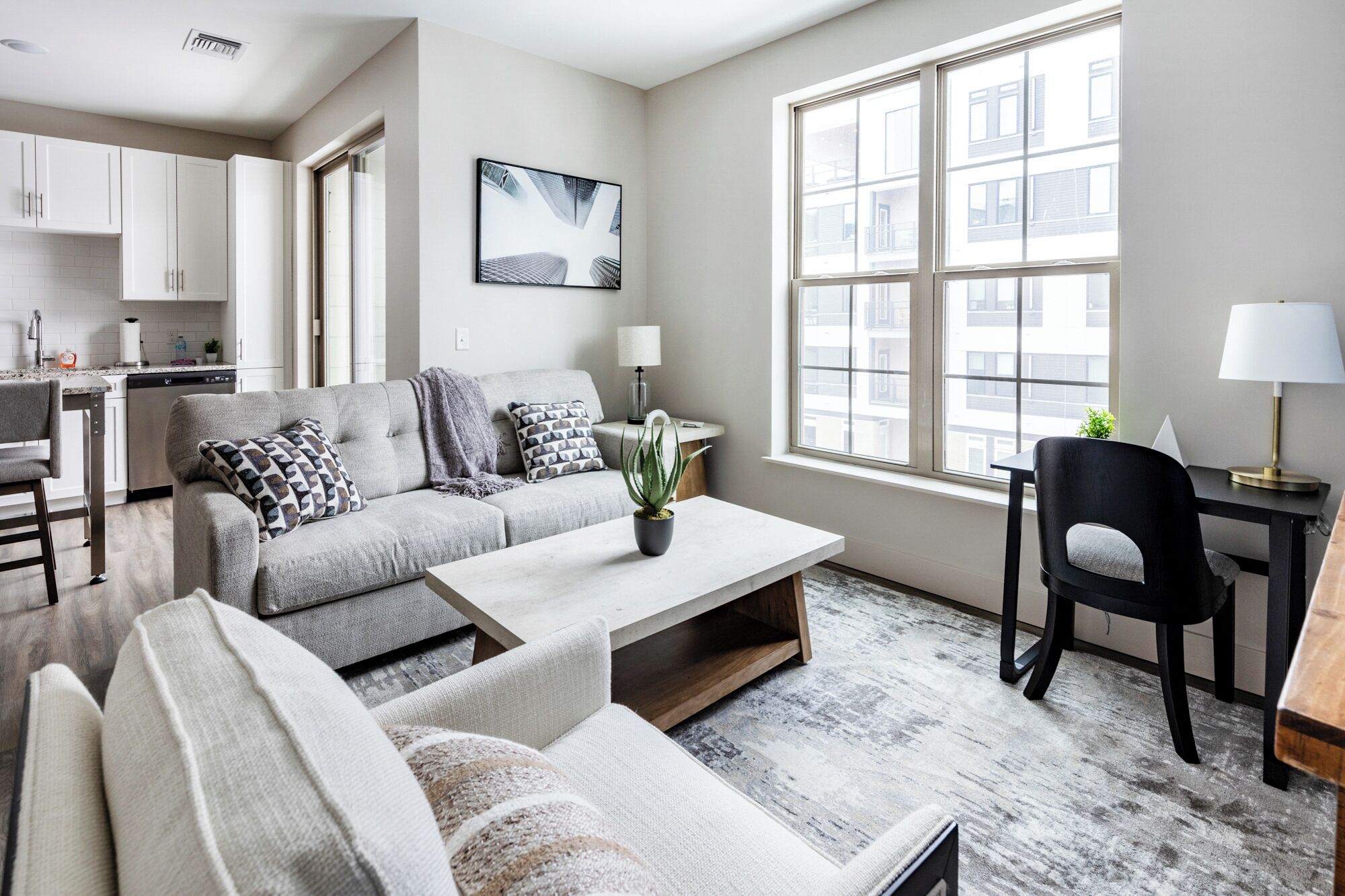 Standard Apartment (1 Bedroom) | Living area | 50-inch Smart TV with digital channels