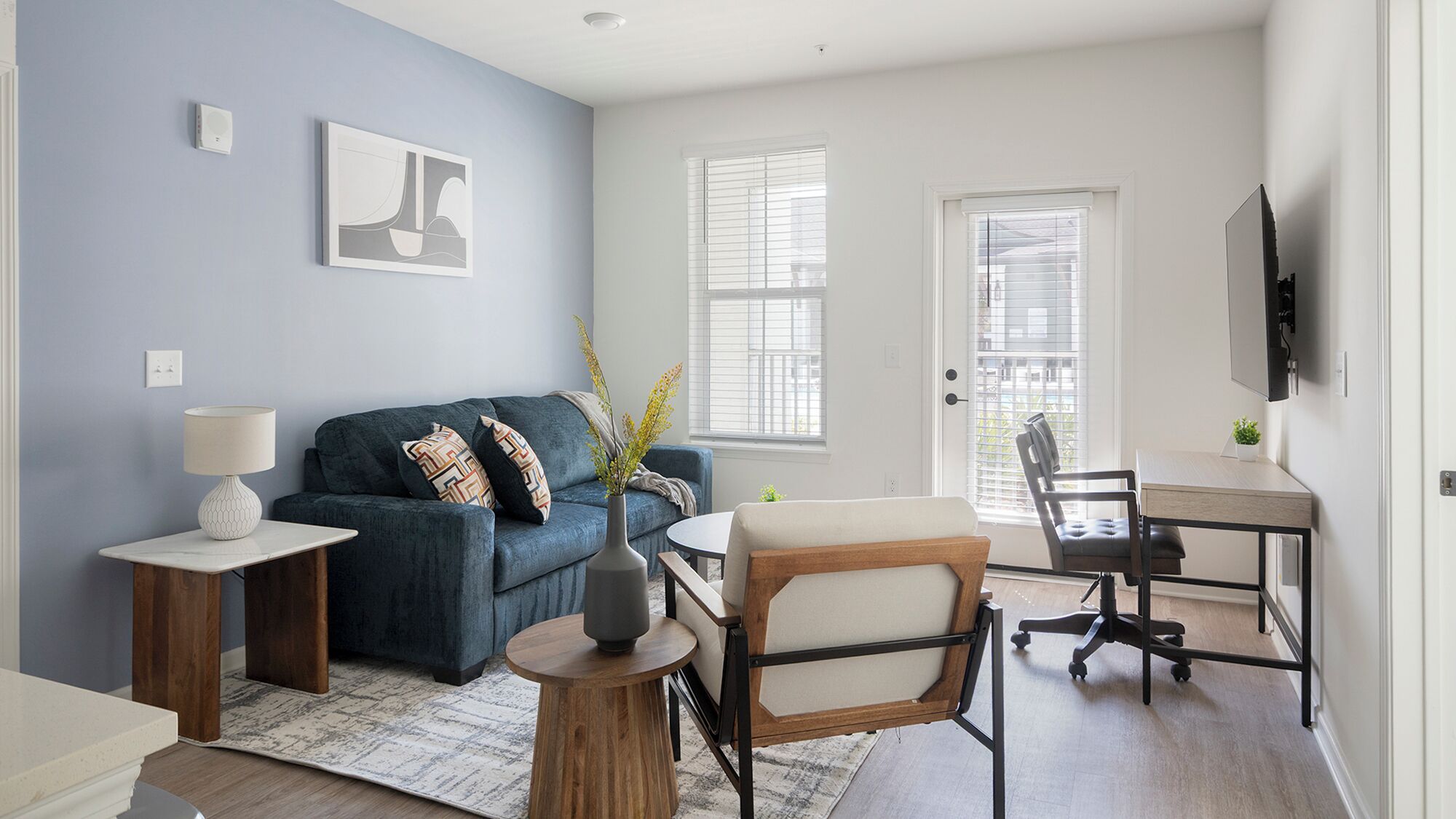 Apartment (2 Bedrooms) | Living area | 50-inch Smart TV with digital channels