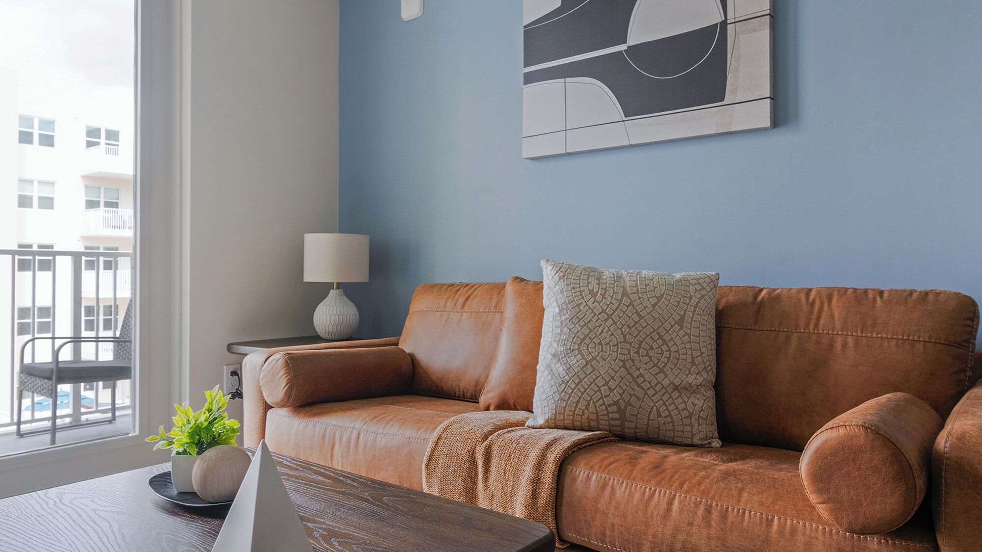 Apartment (1 Bedroom) | Living area | 50-inch Smart TV with digital channels