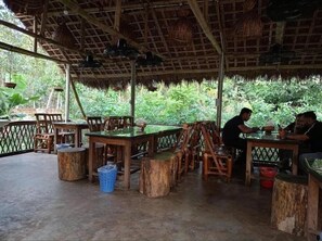 Outdoor dining - Nishorgo Nirob Eco Resort (Kamalganj)