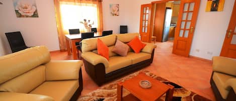 Televisión y chimenea