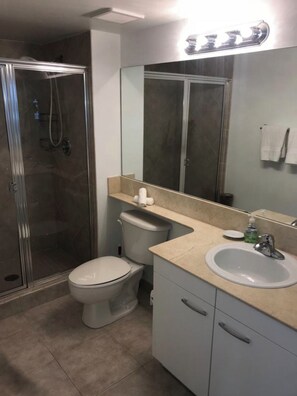 Shower, hair dryer, towels, toilet paper - Spacious 3-bedroom apartment with AC in enchanting Hallandale Beach (Hallandale Beach)