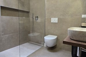 Shower, hair dryer, towels, soap - Villa Desire Belvedere: Relaxing Garden & Pool Retreat Near Novigrad (Novigrad)