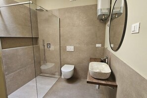 Shower, hair dryer, towels, soap - Villa Desire Belvedere: Relaxing Garden & Pool Retreat Near Novigrad (Novigrad)