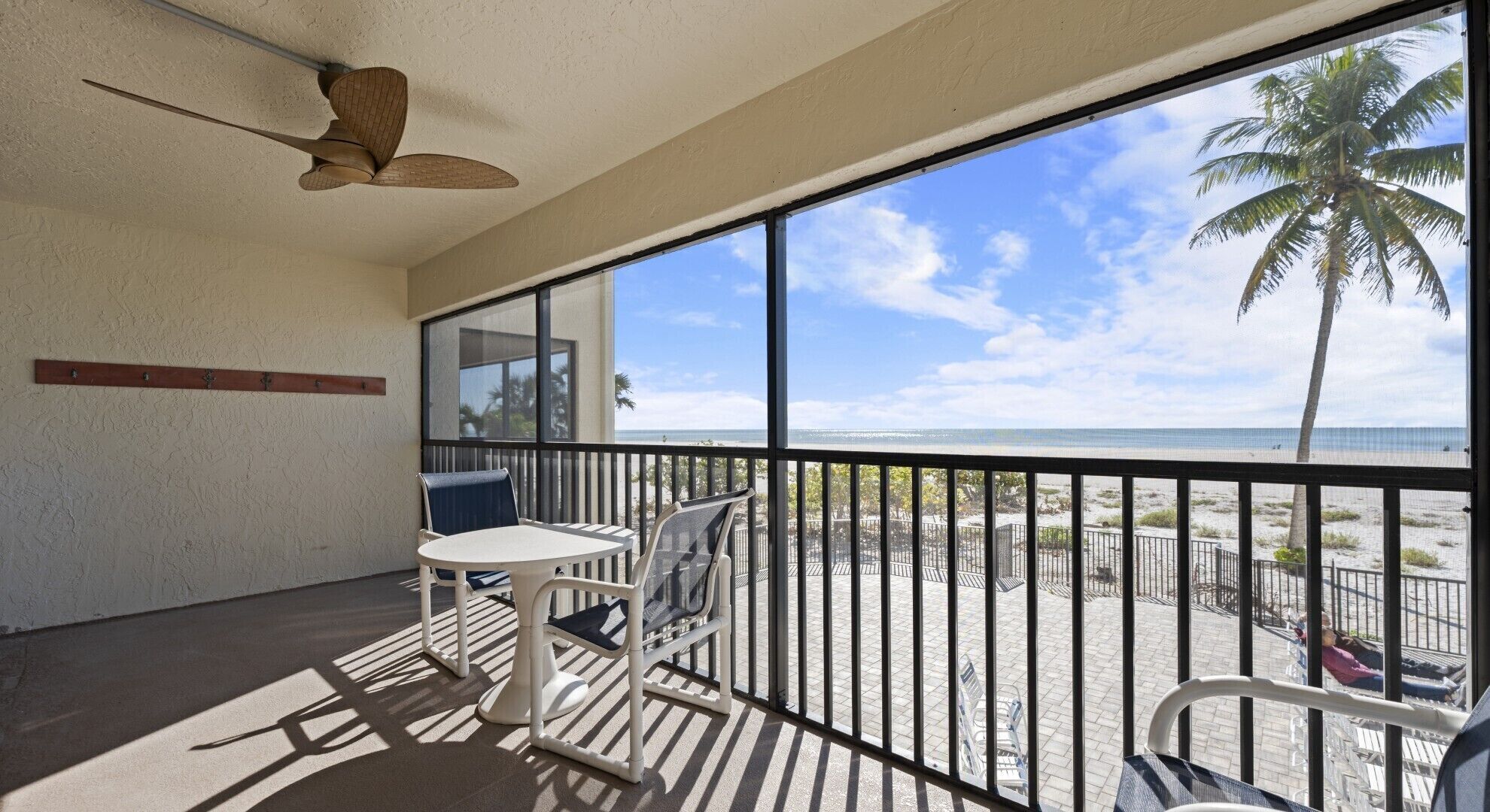 Standaard appartement, uitzicht op het strand | Terras