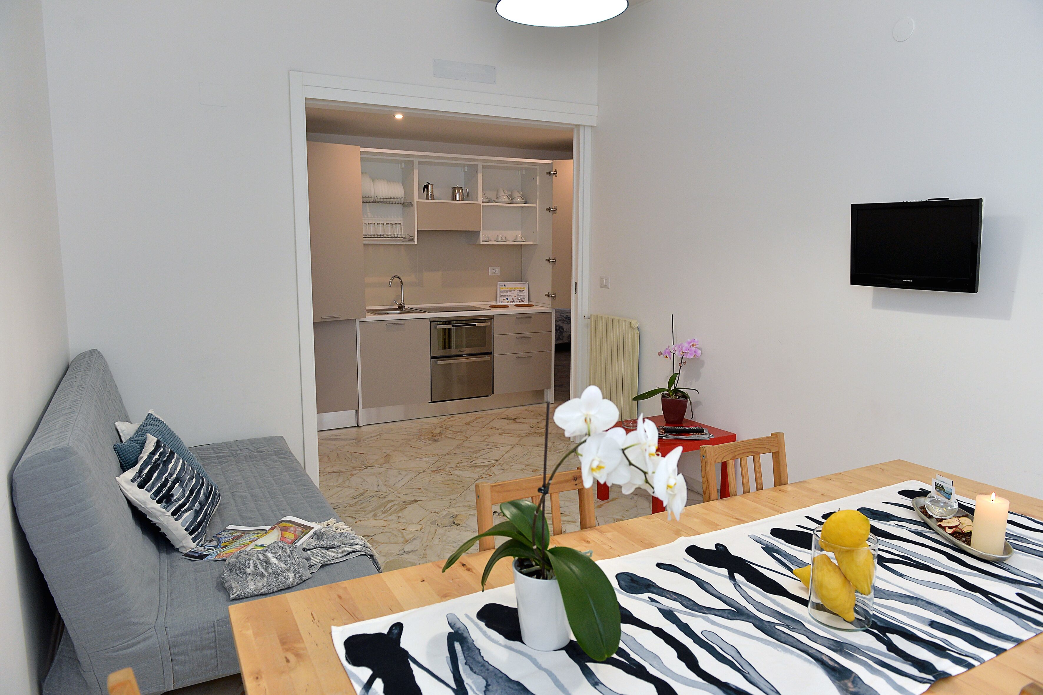 Apartment, Balcony, Sea View | Ruang tamu | TV 