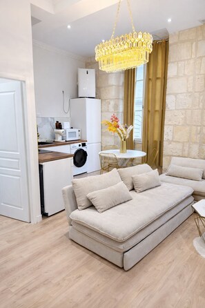 Living area - Charming studio at Bordeaux town hall (Bordeaux)