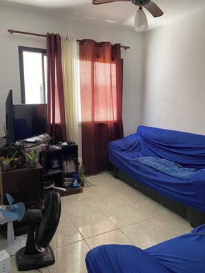 Living area - Beachfront apartment in Aviação (Praia Grande)