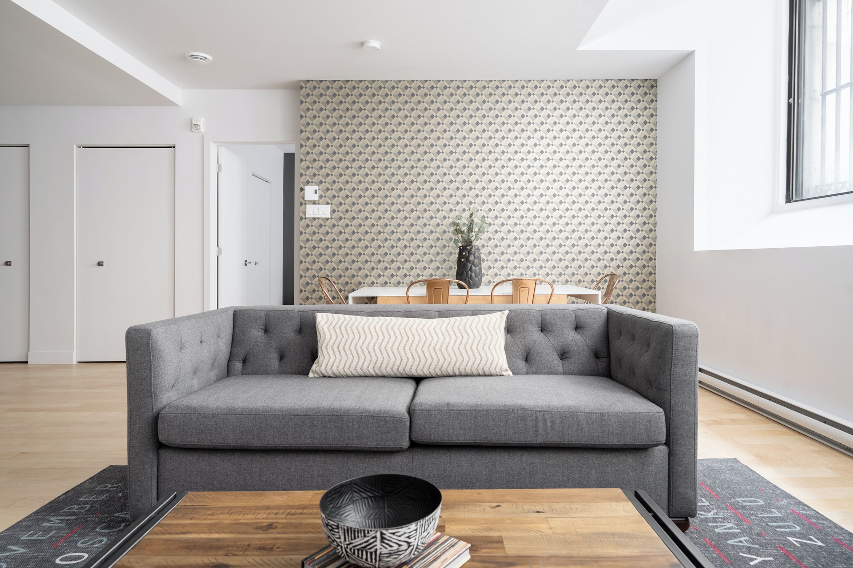 Design Apartment | Living area | 65-inch Smart TV with digital channels, Netflix, Hulu