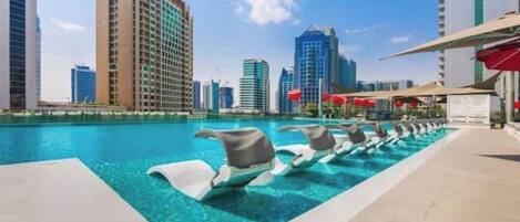 Luxury Studio, Balcony, City View | Pool | Outdoor pool